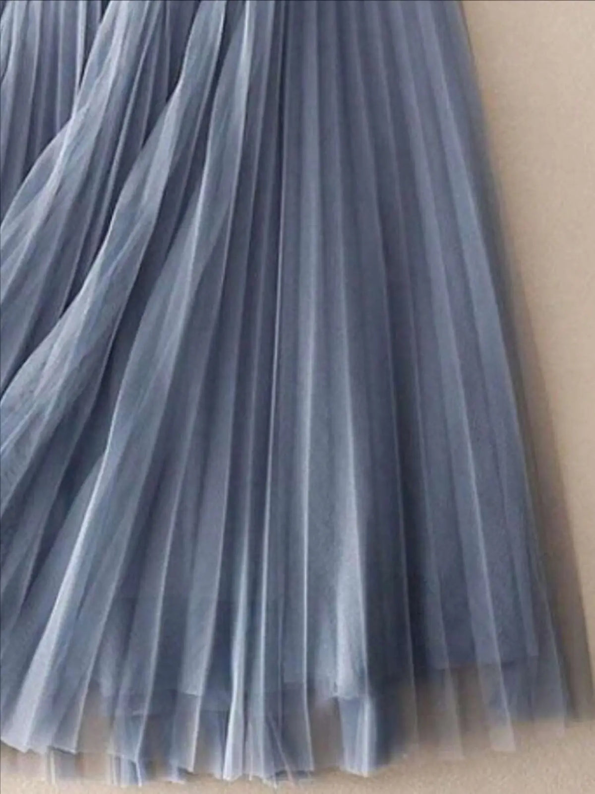 Women's Solid Color Tape Waist Pleated Lightweight Sheer Tulle Skirt, Elegant Chic Fashion A Line Fit Skirt for Party Dating Everyday Wear, Ladies Bottoms for All Seasons