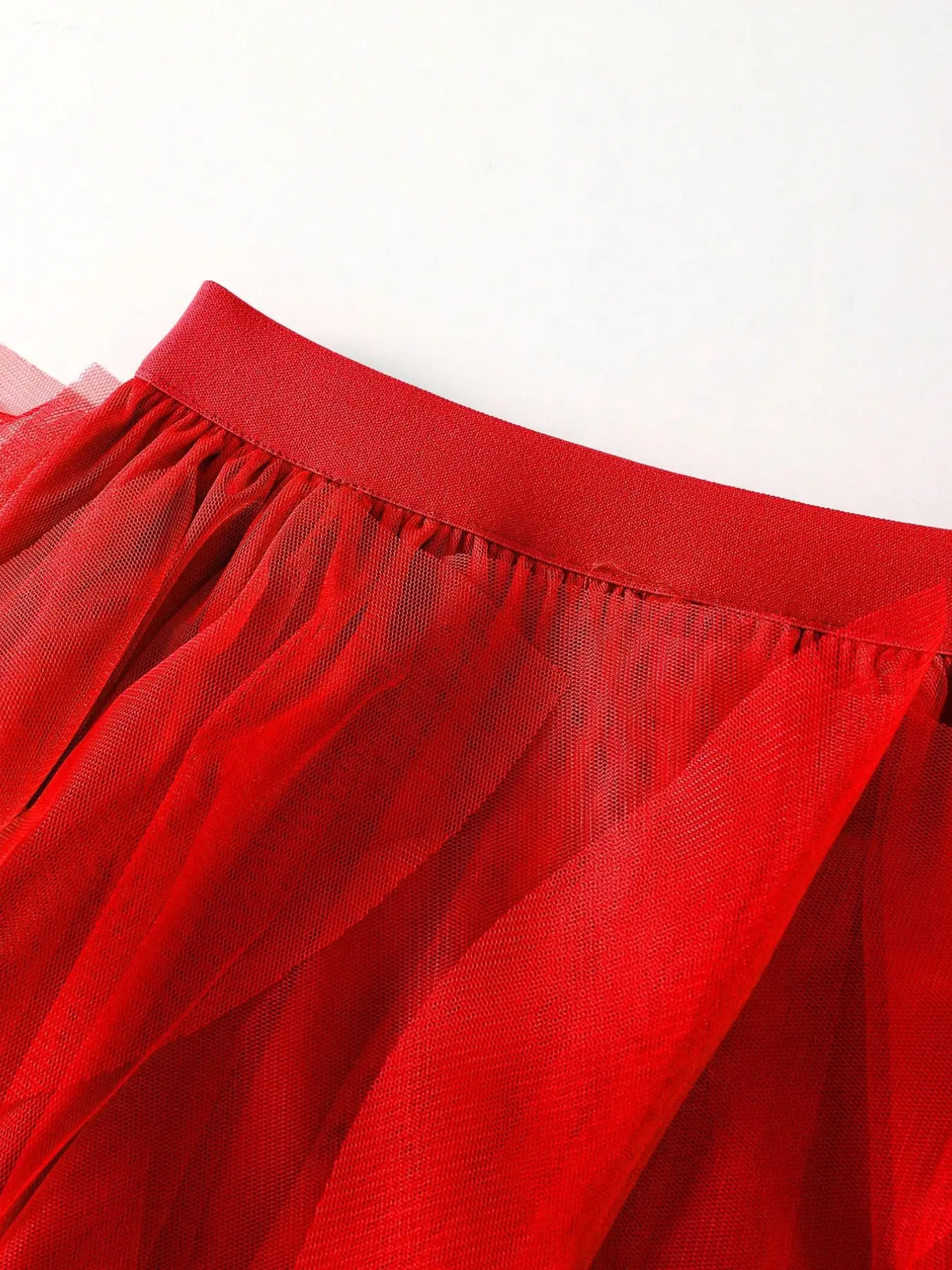 1Pc Irregular Layered Tulle Dance Maxi Skirt, Elastic Waist Flowy Swing Performance Long Skirt for Women Dance Wear
