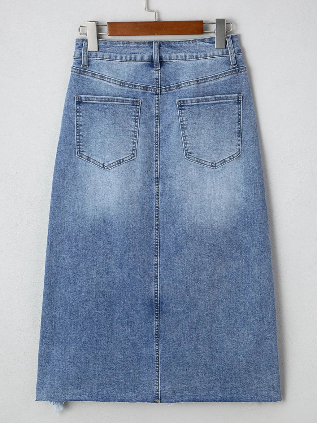 Women's Denim Skirt, American Vintage Distressed Elastic Casual Simple Blue Jean Half Skirt, Casual Fashion Skirt, Casual Comfy Skirt, Casual Fashionable Skirt, Suitable for Spring Summer Autumn