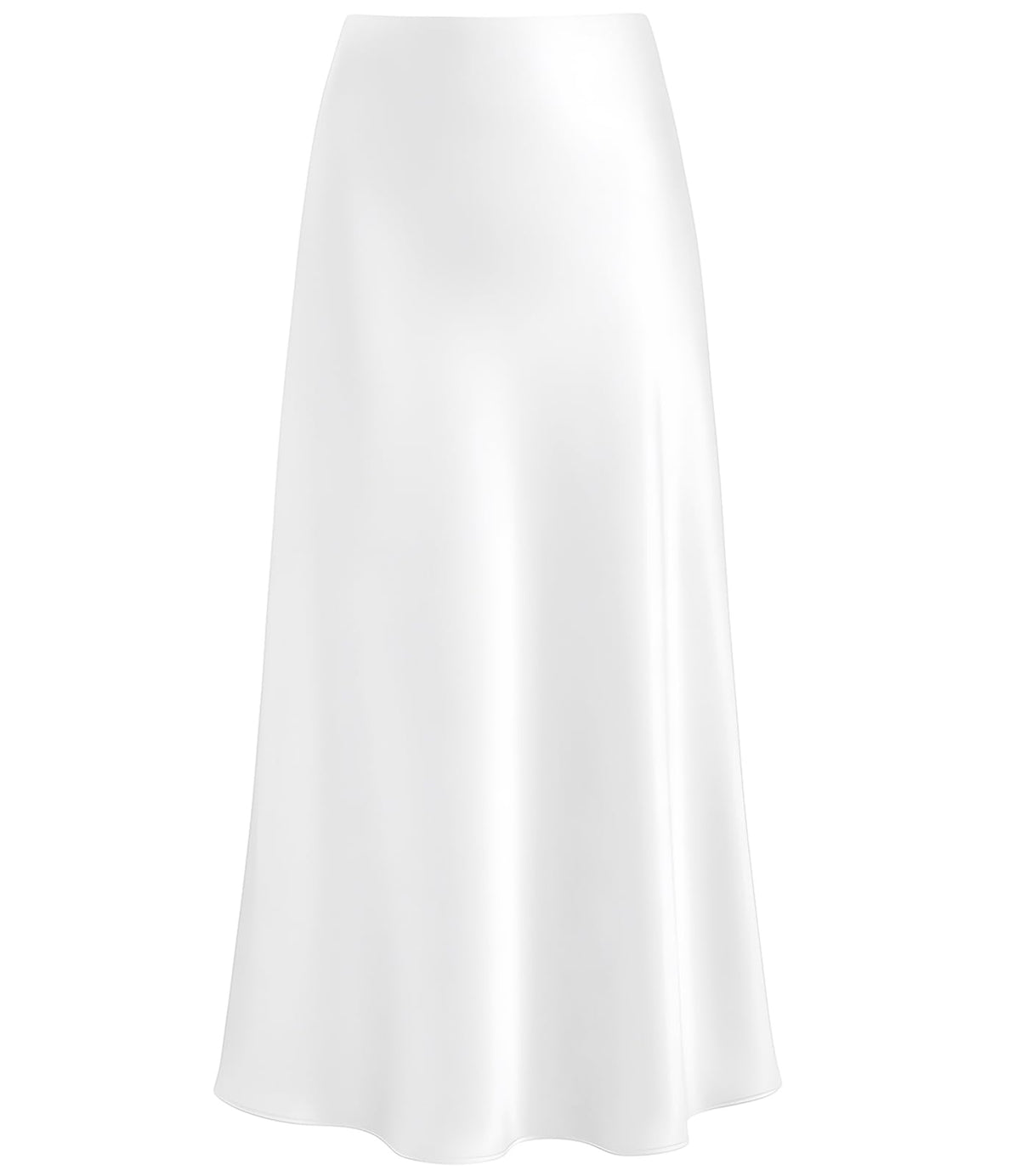 Outoshe Women's Satin High Waisted Maxi Skirts A Line Silk Long Skirt