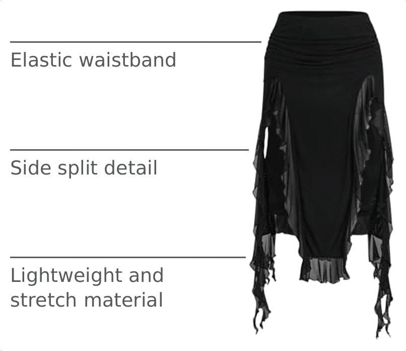 WDIRARA Women's Ruched Mesh Trim Skirts