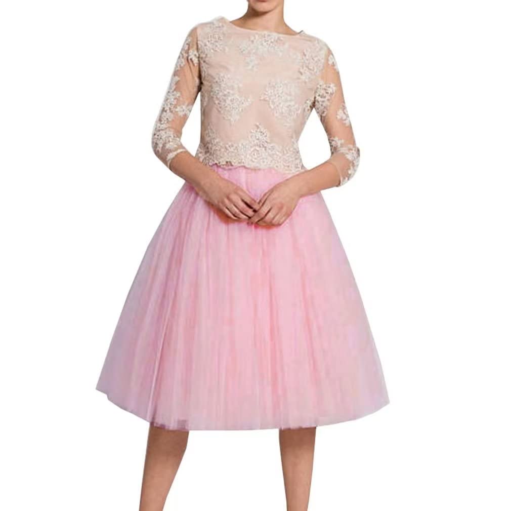 WDPL Women's A-Line Tulle Skirt Elastic Waist Petticoat Bridesmaid Tutu