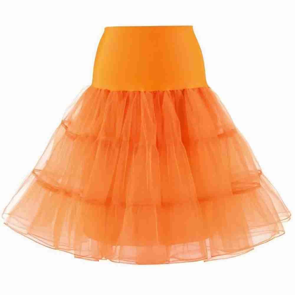 1950s Women's Vintage Petticoat Knee-Length Tulle Skirt Crinoline Half Slip.