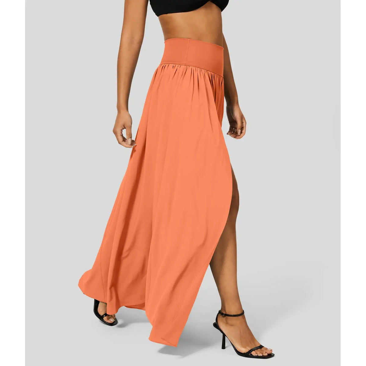 Halara Breezeful High Waisted Plicated Split 2-in-1 Flowy Quick Dry Maxi Casual Skirt Activewear Dance Breathable  Athleisure Womenswear Workout Comfort Bottom Bridal #BackToSchool