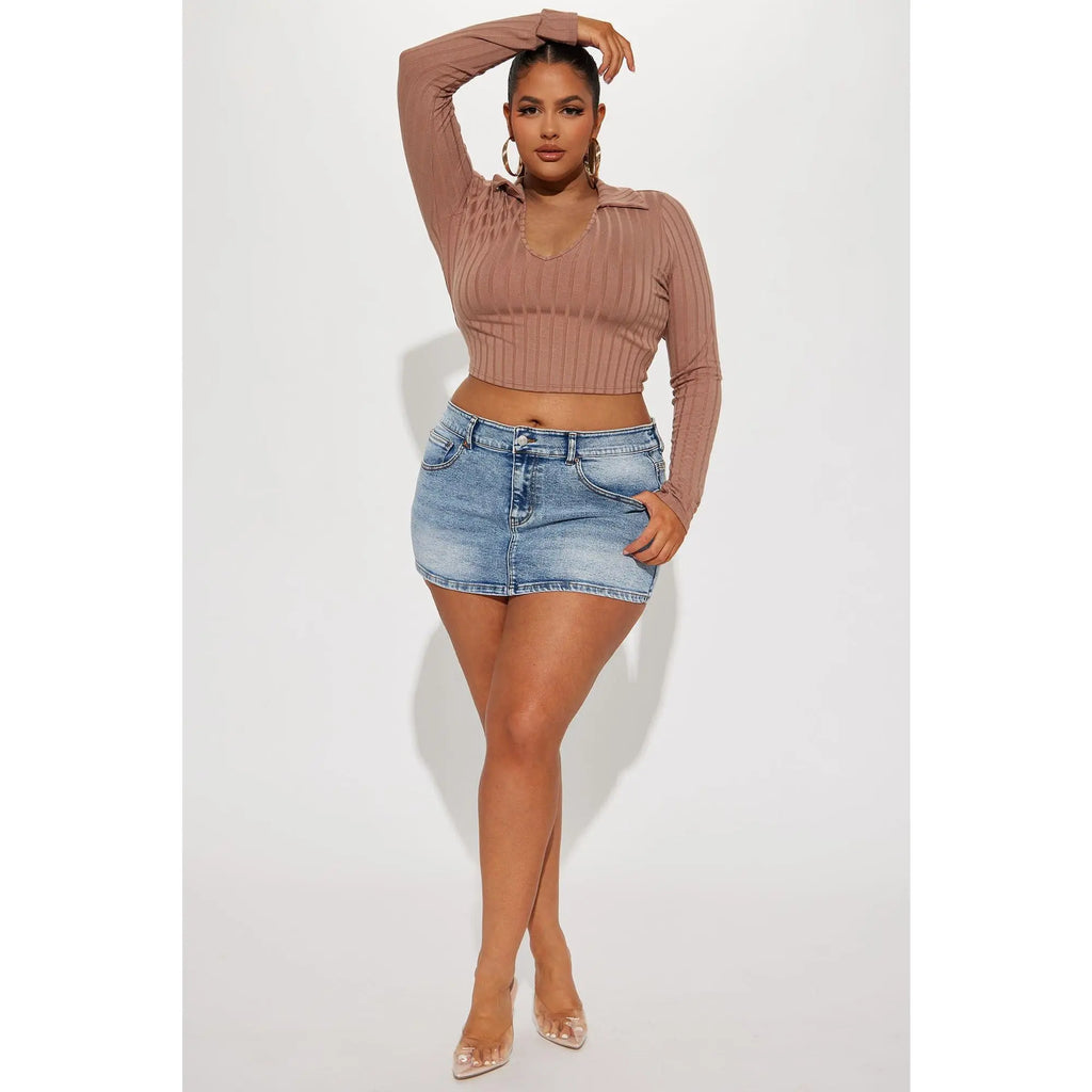The OG Denim Micro Mini Skirt - Light Wash