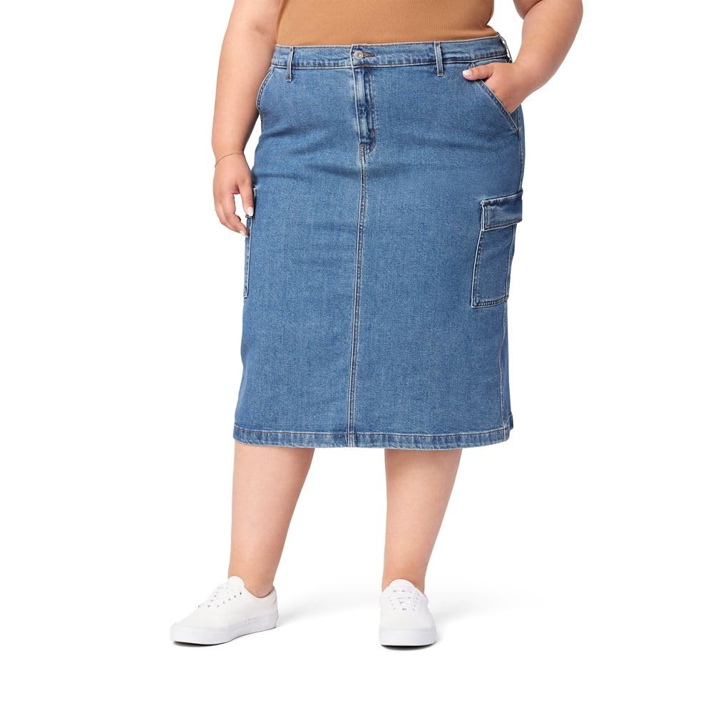 Levi Strauss Signature Gold Women's Everyday Cargo Midi Skirt (Available in Plus)