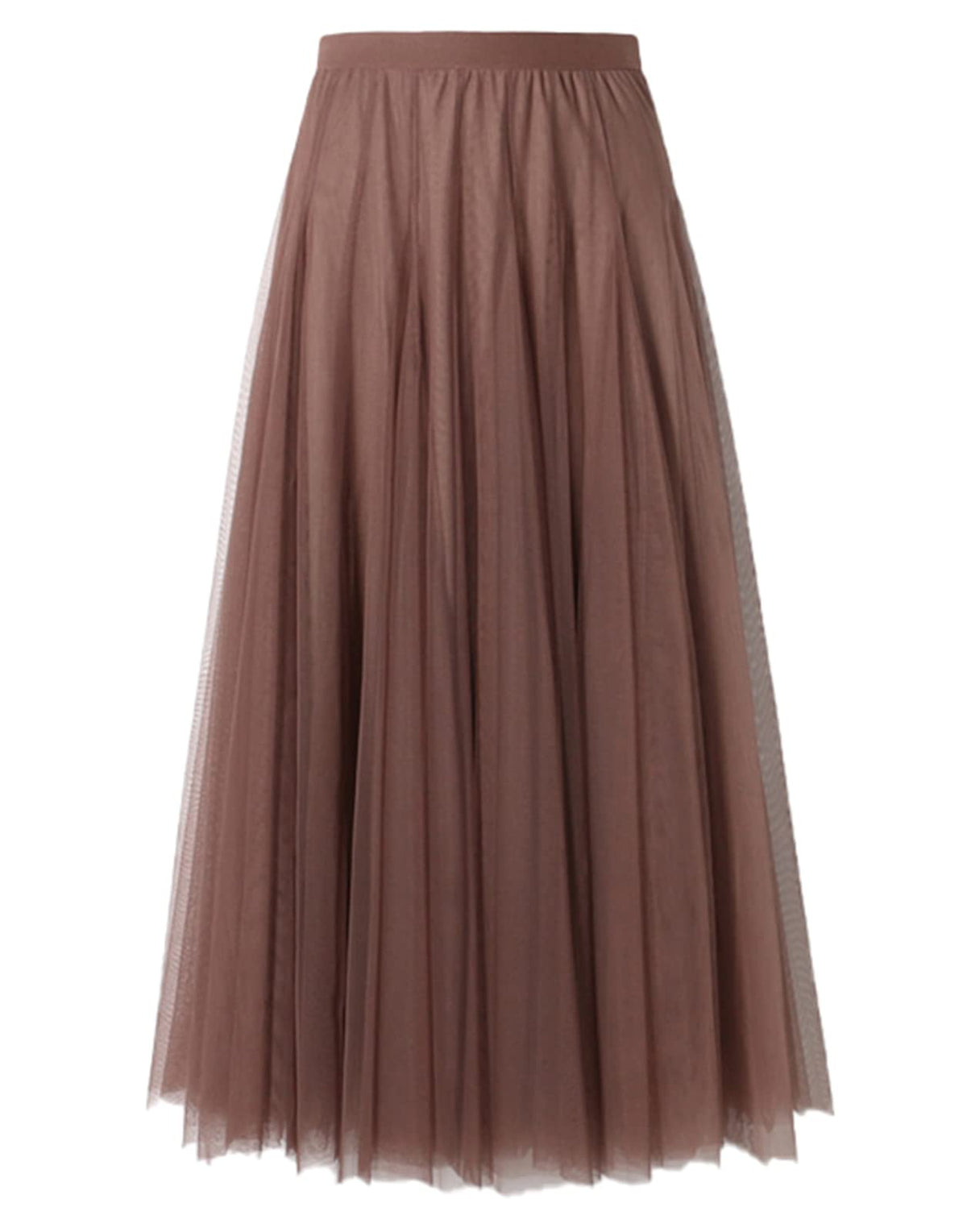 SANGTREE Women's Maxi Tulle Skirts A-Line Layered Long Mesh Flowy Skirt