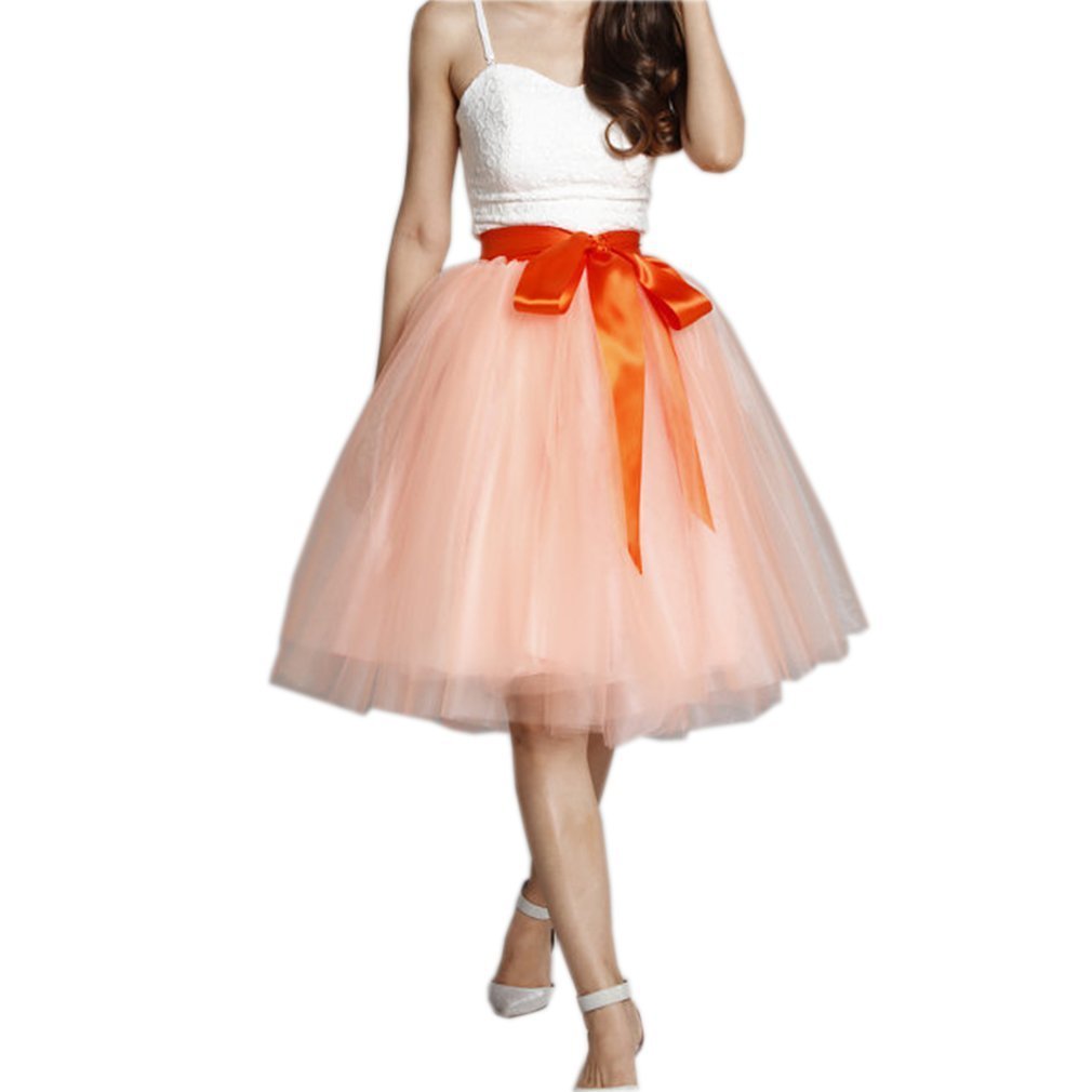 EllieHouse Womens Short Tutu Tulle Skirt with Sash PC06