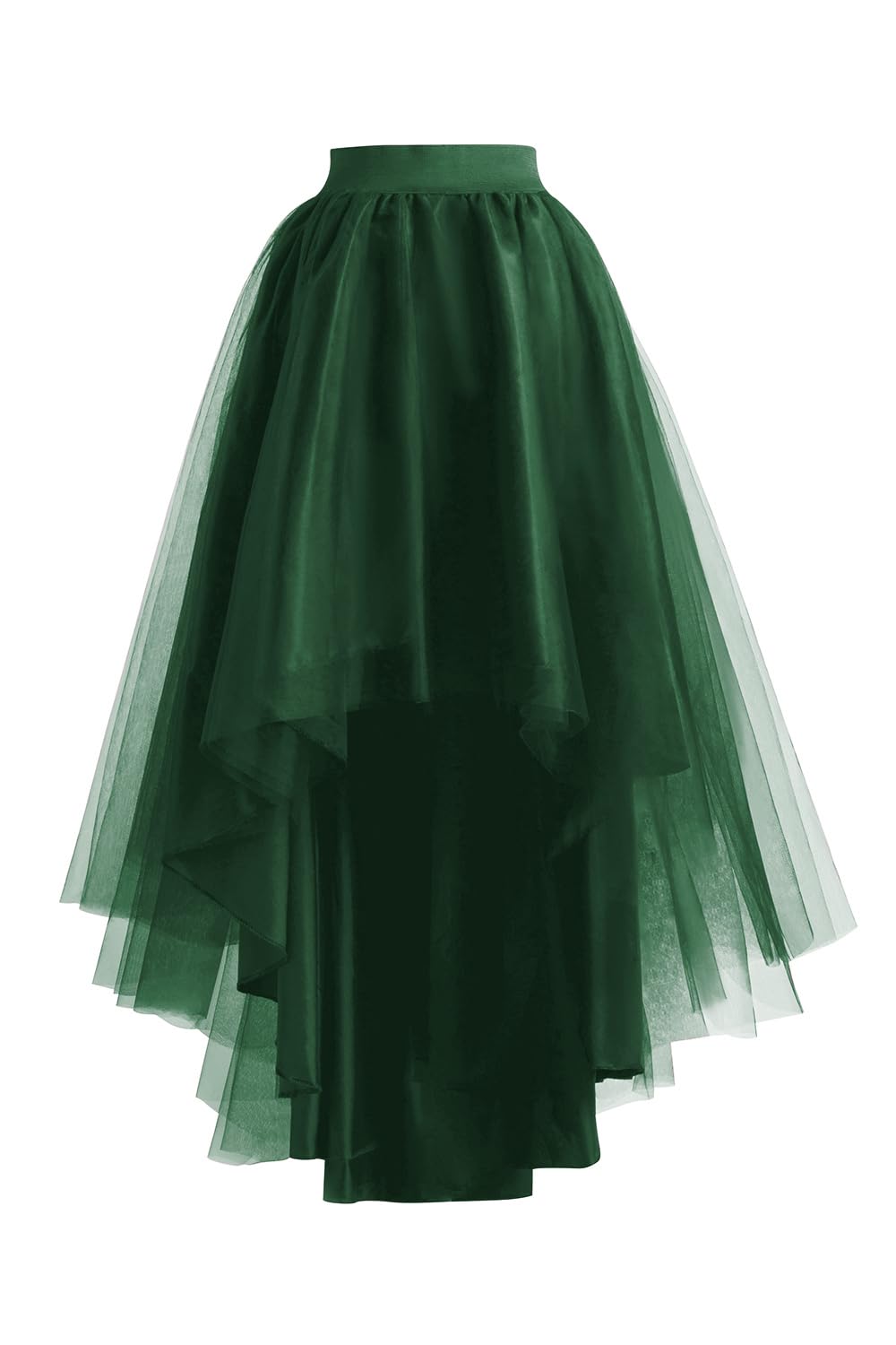 High Low Tulle Skirt for Women Lace up Wedding Party Prom Cocktail Mesh Long Tulle Skirt