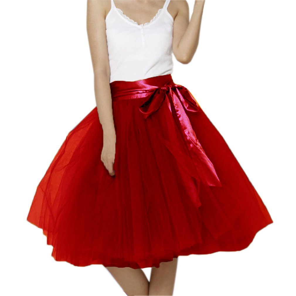 EllieHouse Womens Short Tutu Tulle Skirt with Sash PC06