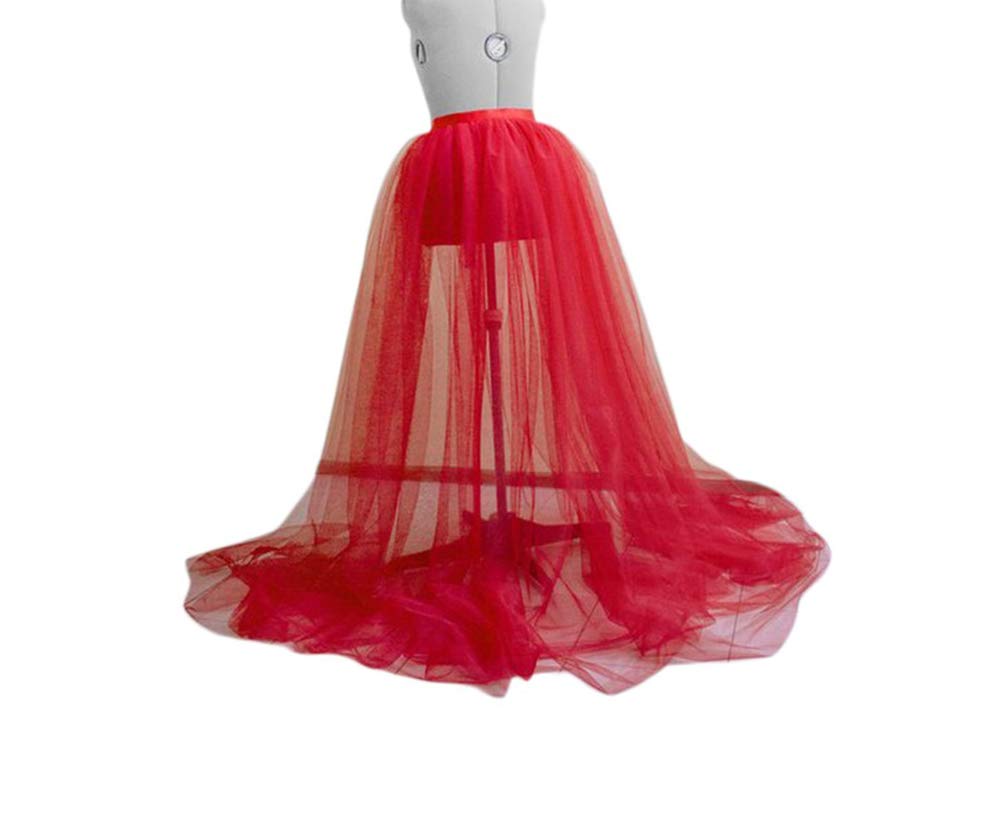 Women Tulle Tutu Long Skirts Wedding Party Cocktail Prom Bandage Mesh Maxi Dress
