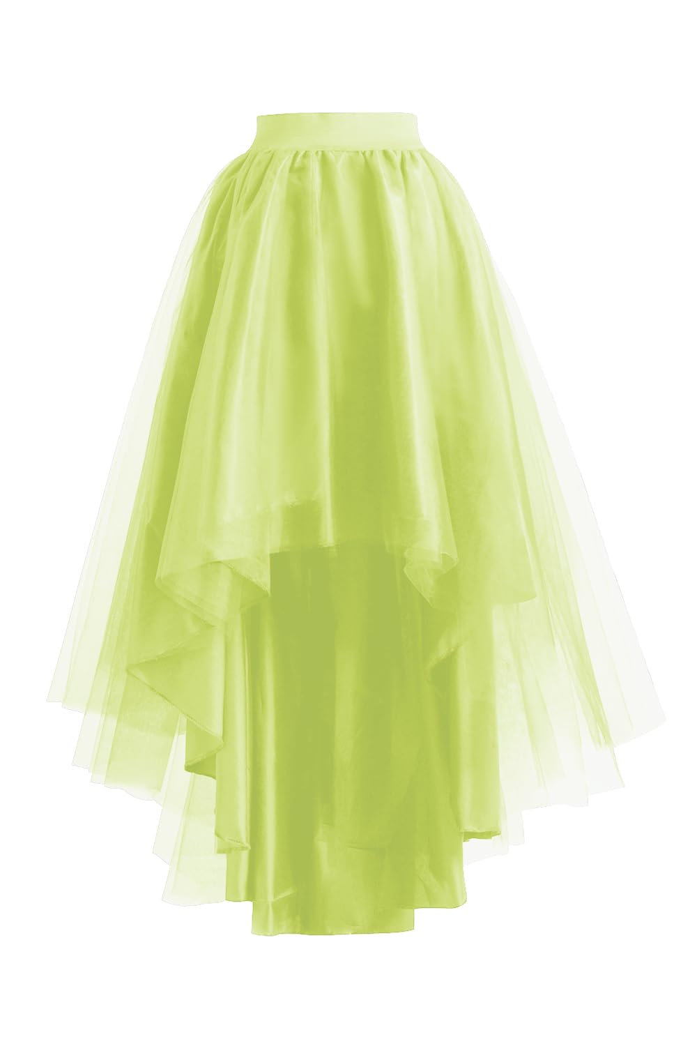 High Low Tulle Skirt for Women Lace up Wedding Party Prom Cocktail Mesh Long Tulle Skirt