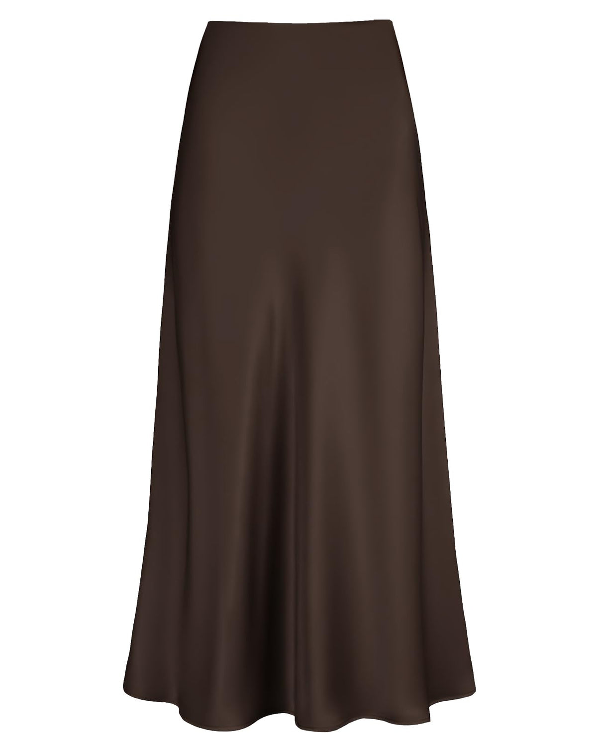 Outoshe Women's Satin High Waisted Maxi Skirts A Line Silk Long Skirt
