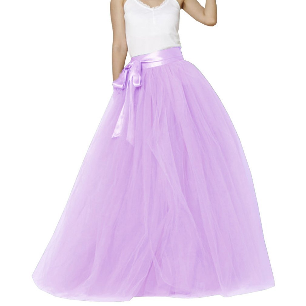 EllieHouse Womens Long Tutu Party Evening Tulle Skirt PC05