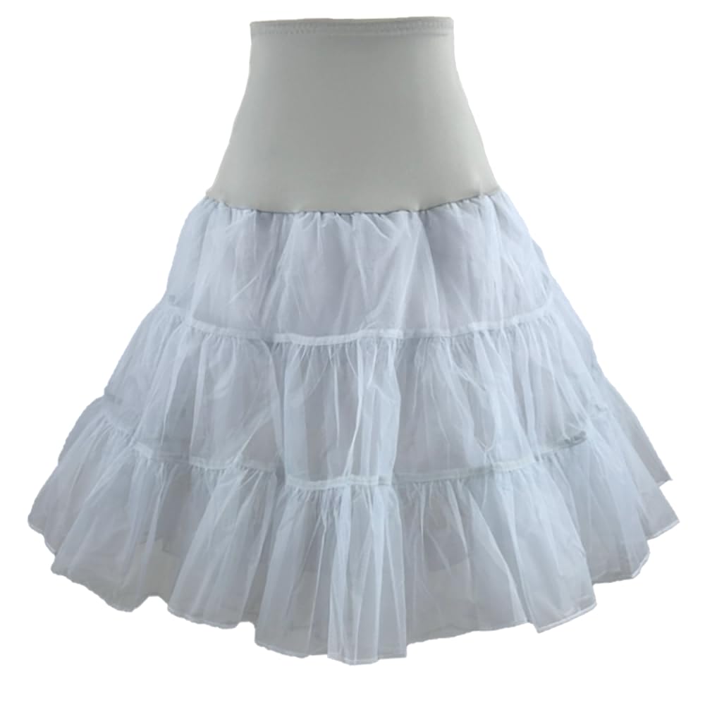1950s Women's Vintage Petticoat Knee-Length Tulle Skirt Crinoline Half Slip.