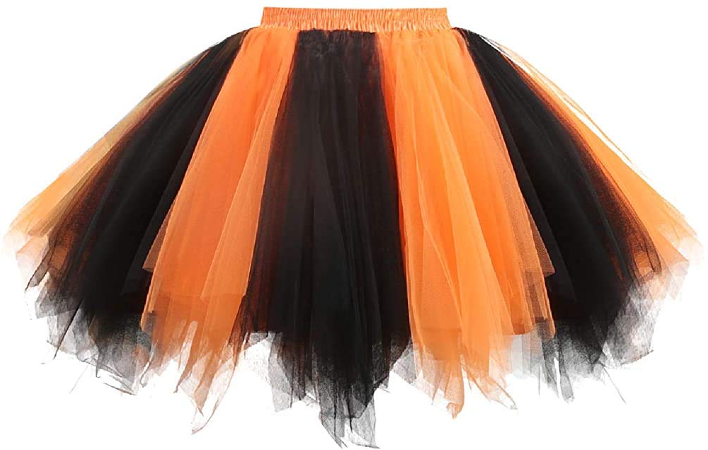 Honeystore Women's Short Vintage Ballet Bubble Puffy Tutu Petticoat Skirt