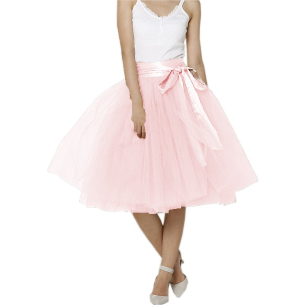 EllieHouse Womens Short Tutu Tulle Skirt with Sash PC06