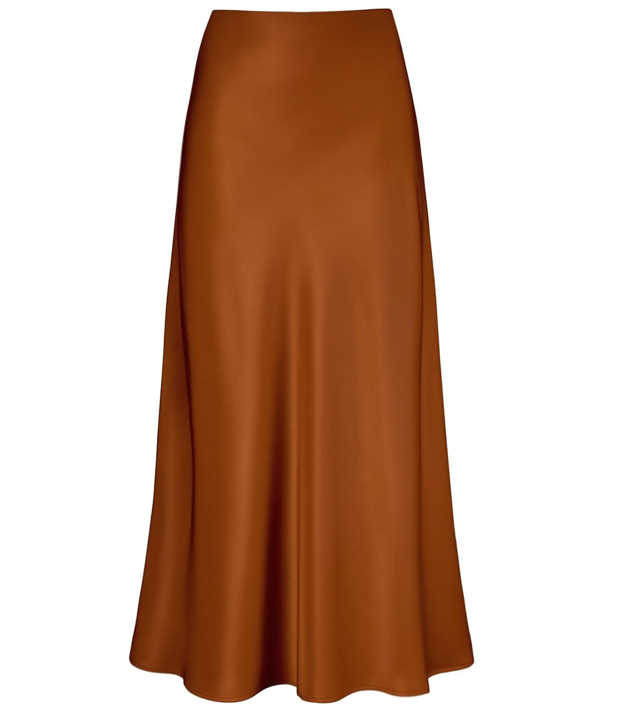 Outoshe Women's Satin High Waisted Maxi Skirts A Line Silk Long Skirt