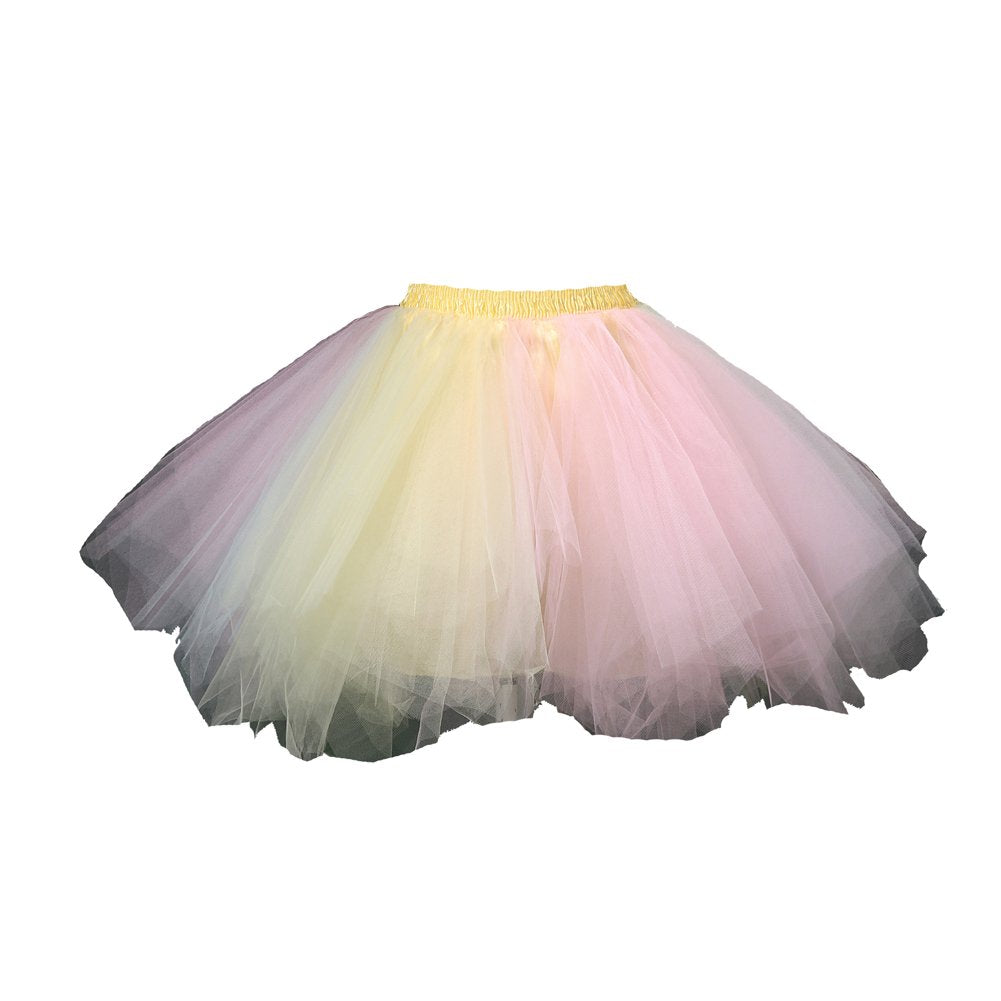 Honeystore Women's Short Vintage Ballet Bubble Puffy Tutu Petticoat Skirt