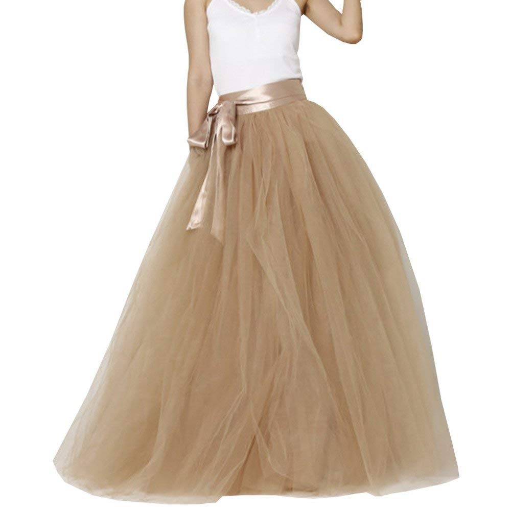 EllieHouse Womens Long Tutu Party Evening Tulle Skirt PC05