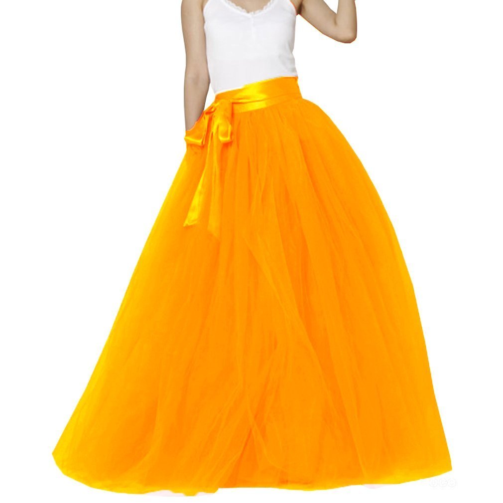 EllieHouse Womens Long Tutu Party Evening Tulle Skirt PC05
