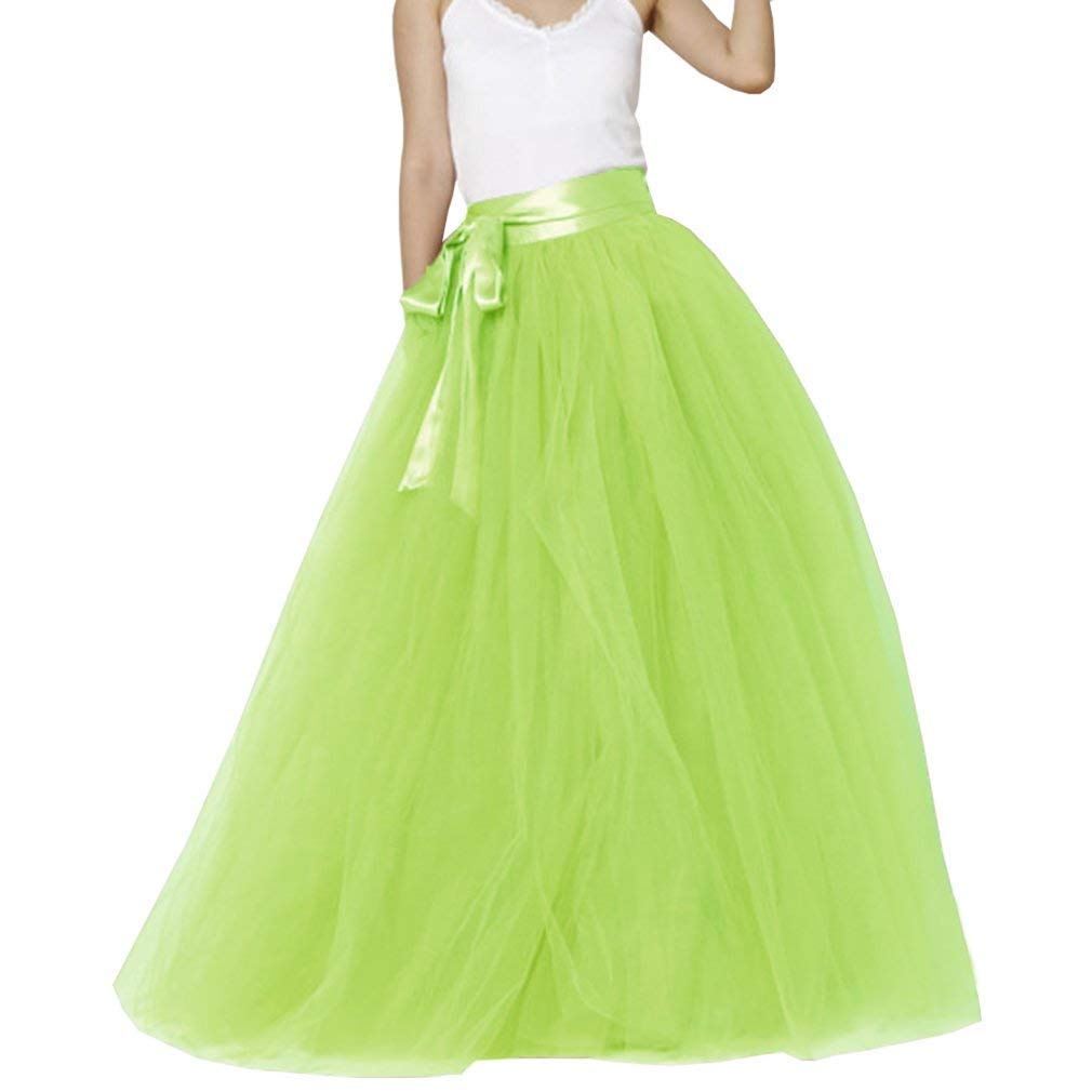 EllieHouse Womens Long Tutu Party Evening Tulle Skirt PC05