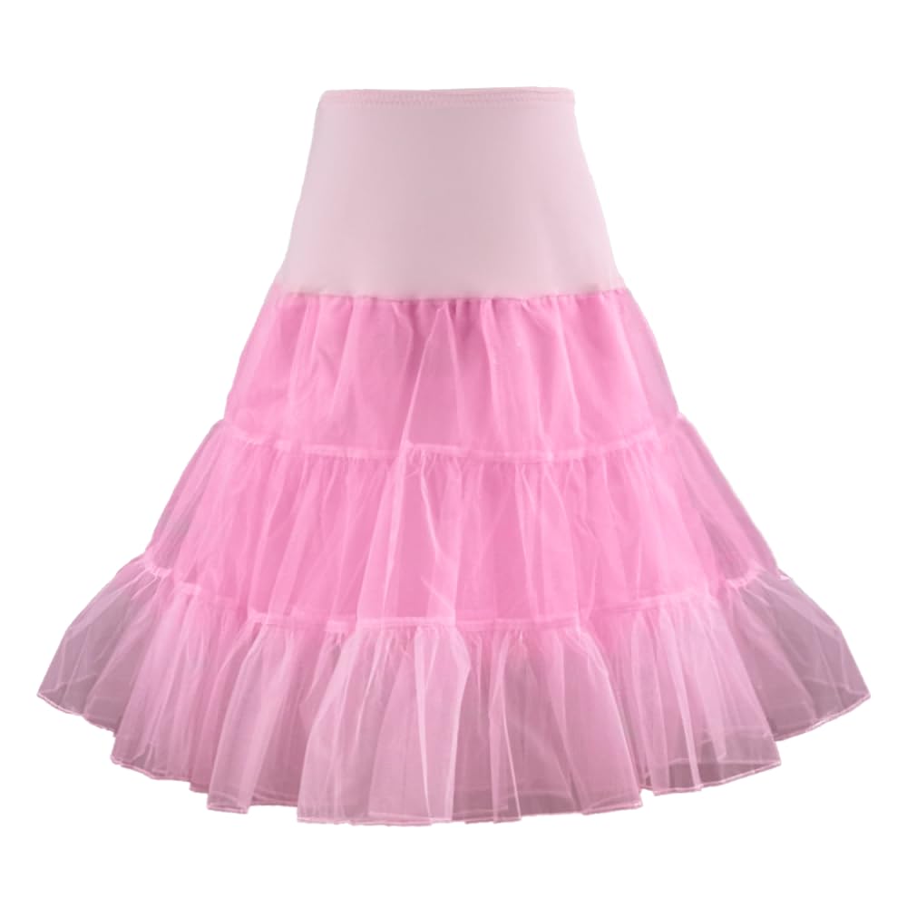1950s Women's Vintage Petticoat Knee-Length Tulle Skirt Crinoline Half Slip.