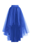 High Low Tulle Skirt for Women Lace up Wedding Party Prom Cocktail Mesh Long Tulle Skirt