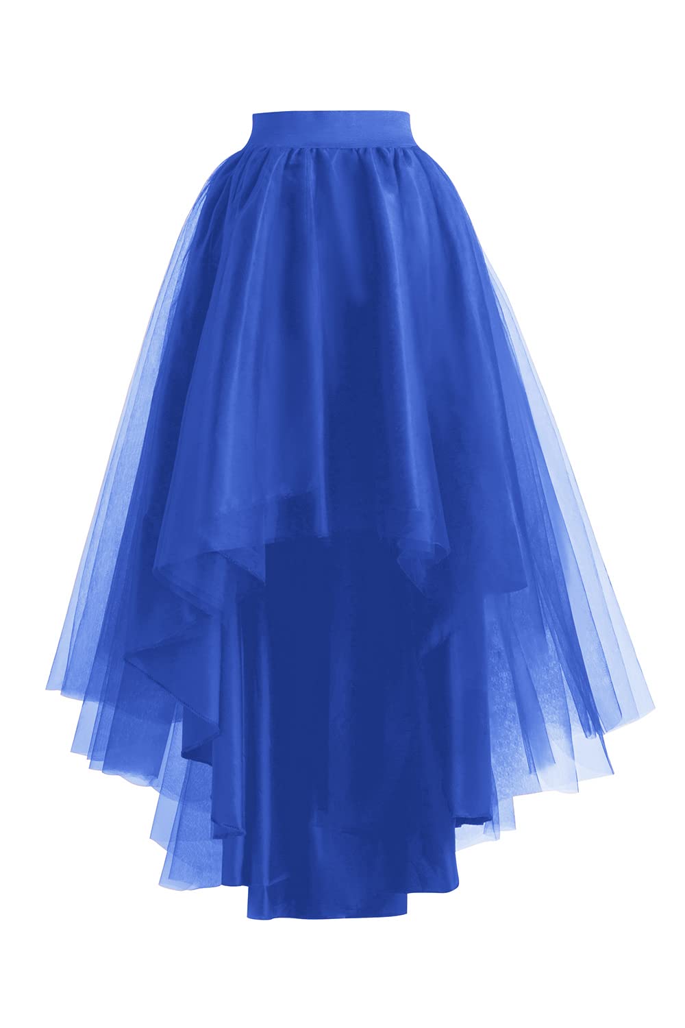 High Low Tulle Skirt for Women Lace up Wedding Party Prom Cocktail Mesh Long Tulle Skirt