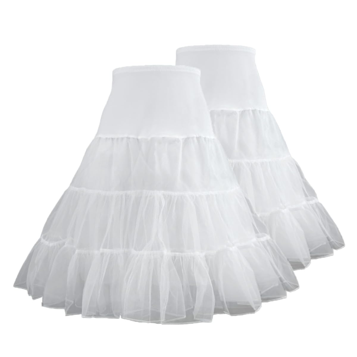 1950s Women's Vintage Petticoat Knee-Length Tulle Skirt Crinoline Half Slip.