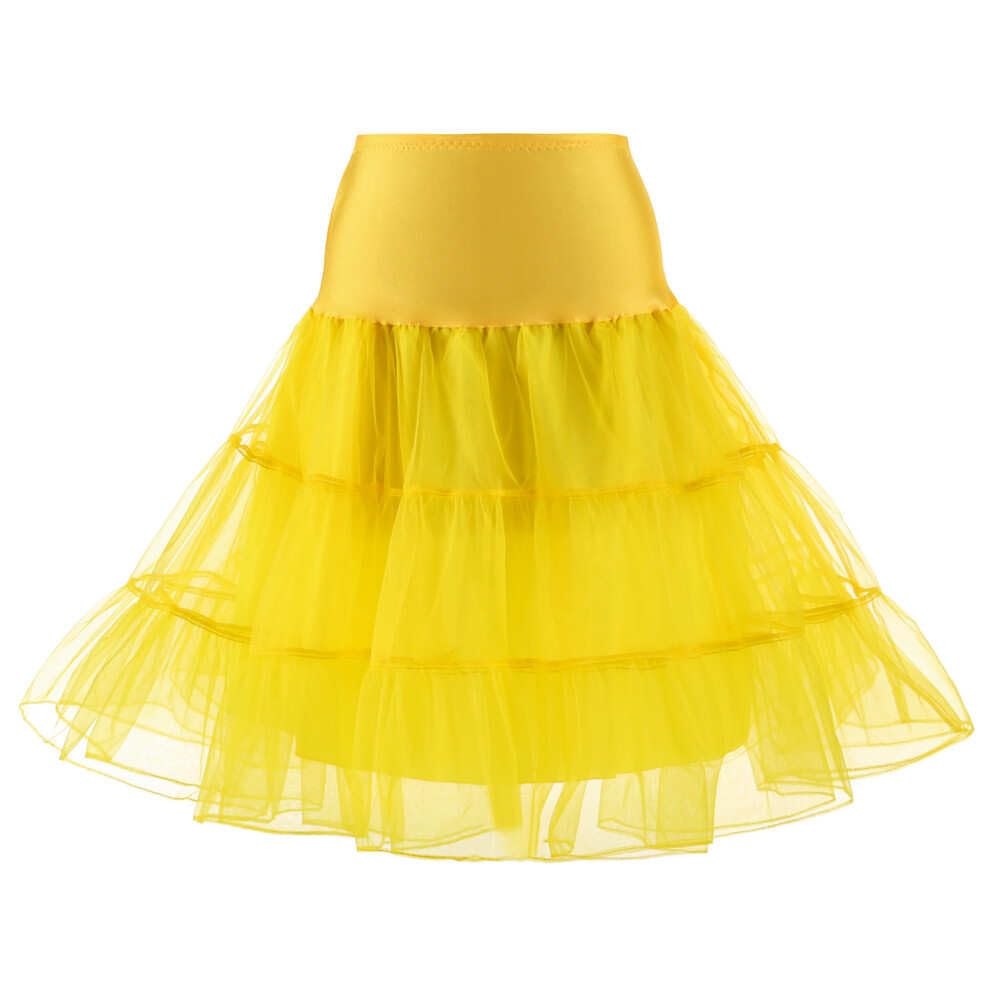 Women's 50s Vintage Petticoat Half Slip Tutu Underskirt 25.59" Crinoline Rockabilly