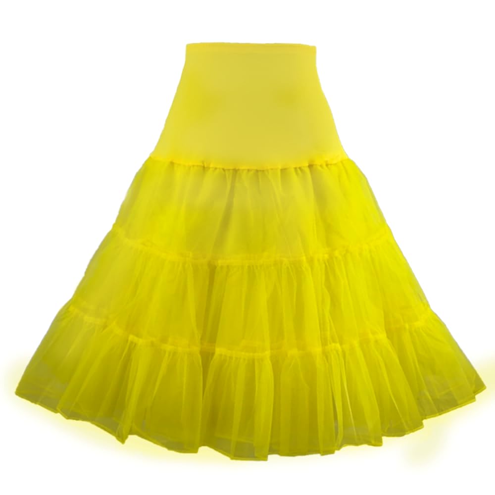 1950s Women's Vintage Petticoat Knee-Length Tulle Skirt Crinoline Half Slip.