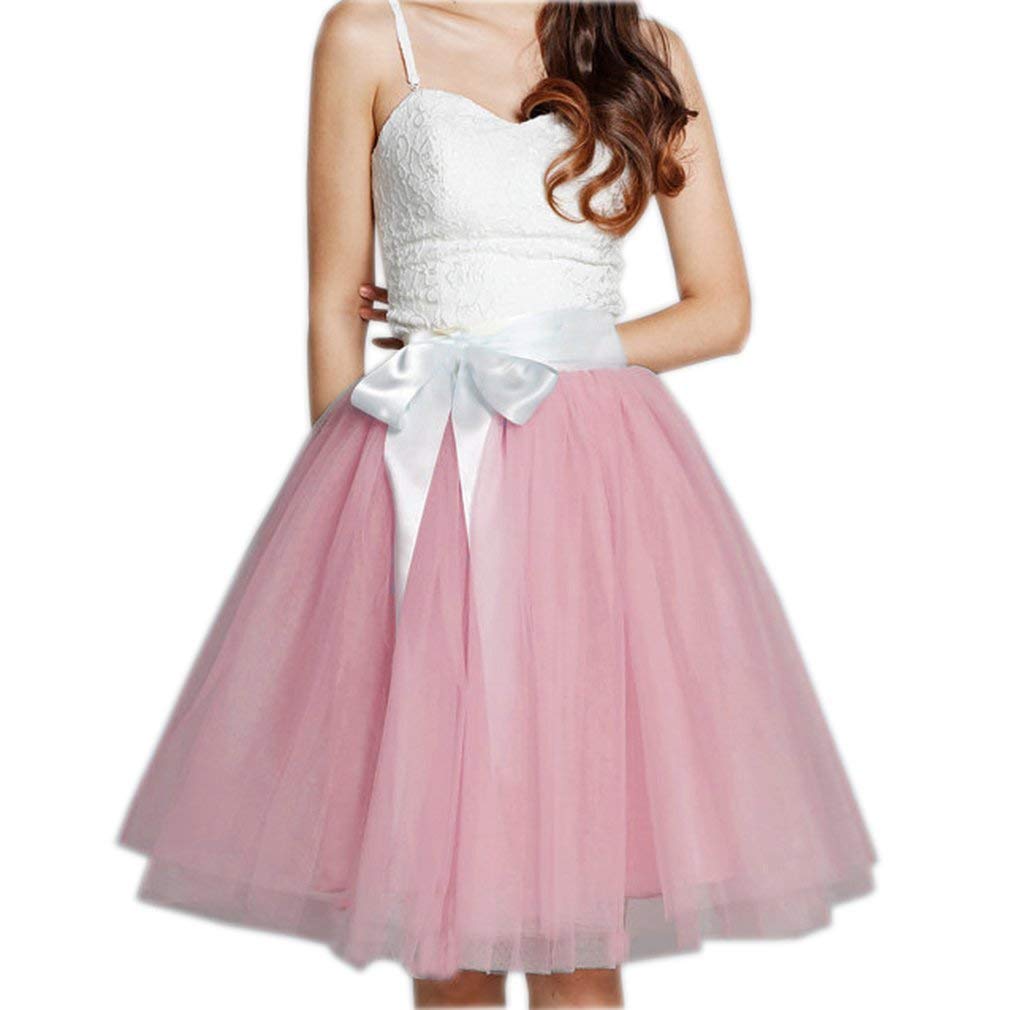 EllieHouse Womens Short Tutu Tulle Skirt with Sash PC06