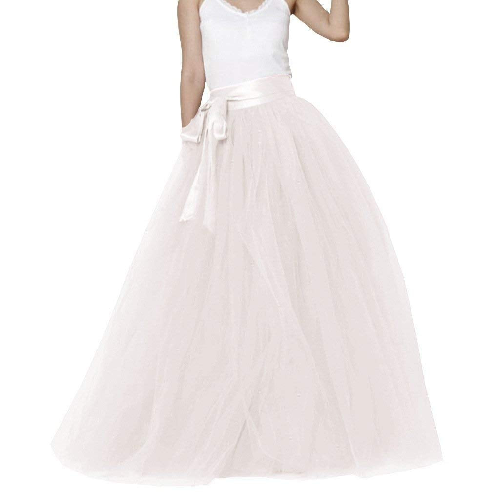 EllieHouse Womens Long Tutu Party Evening Tulle Skirt PC05