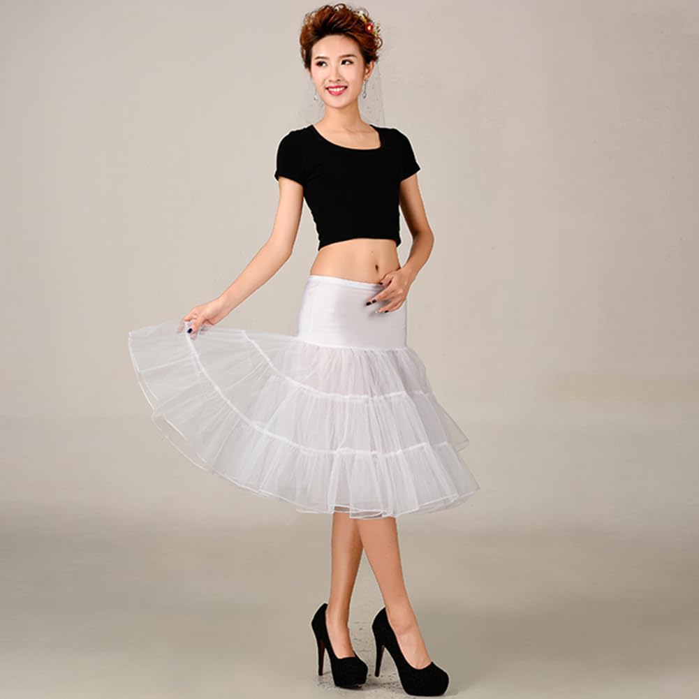 Women's 50s Vintage Petticoat Half Slip Tutu Underskirt 25.59" Crinoline Rockabilly