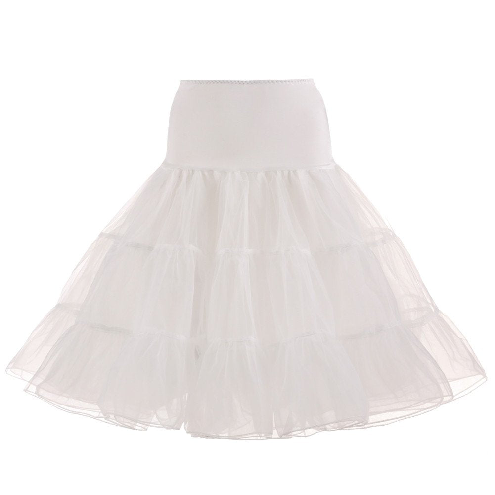 Women's 50s Vintage Petticoat Half Slip Tutu Underskirt 25.59" Crinoline Rockabilly