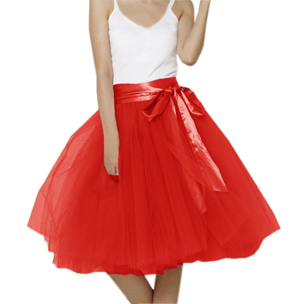 EllieHouse Womens Short Tutu Tulle Skirt with Sash PC06