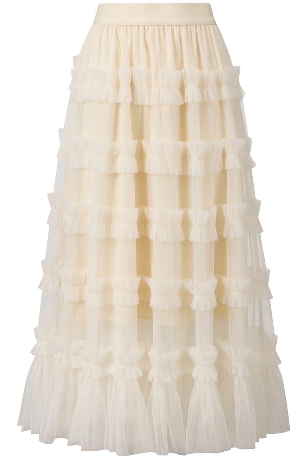 Tulle Skirts for Women Long Length Tutu Fairy Tiered Skirt A Line Mesh Elastic Waist Skirts