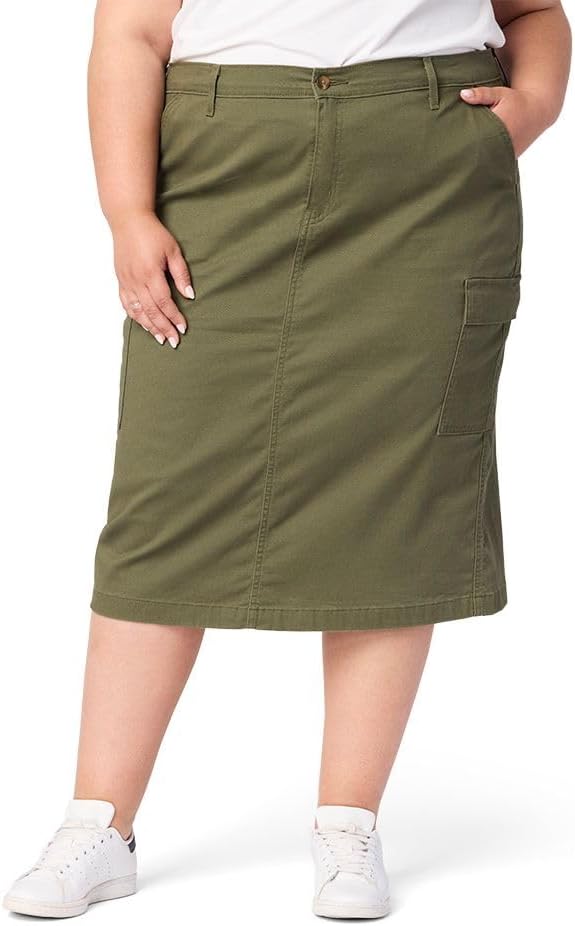 Levi Strauss Signature Gold Women's Everyday Cargo Midi Skirt (Available in Plus)