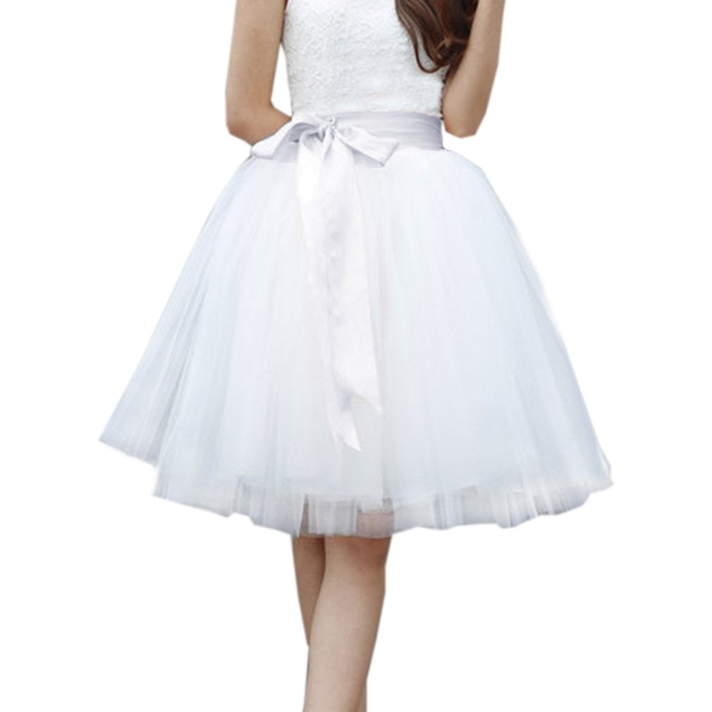 EllieHouse Womens Short Tutu Tulle Skirt with Sash PC06