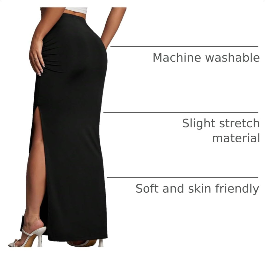 BEAUDRM Women's Sexy Maxi Skirt Side Split Thigh Bodycon Long Skirts