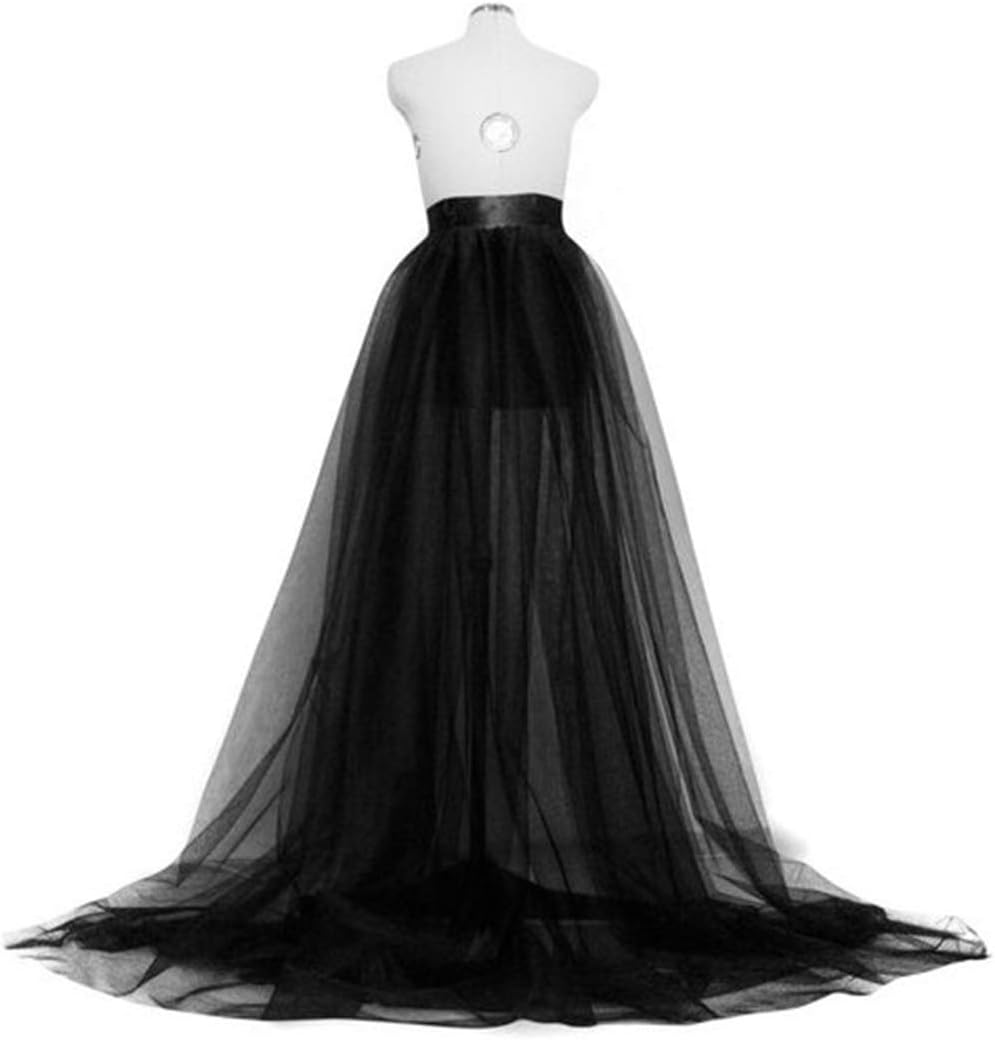 Women Tulle Tutu Long Skirts Wedding Party Cocktail Prom Bandage Mesh Maxi Dress