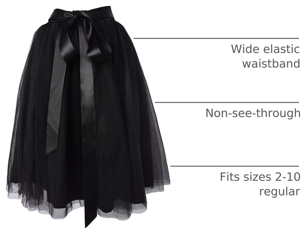 Dancina Women A-Line Tulle Skirt Tutu Knee Length