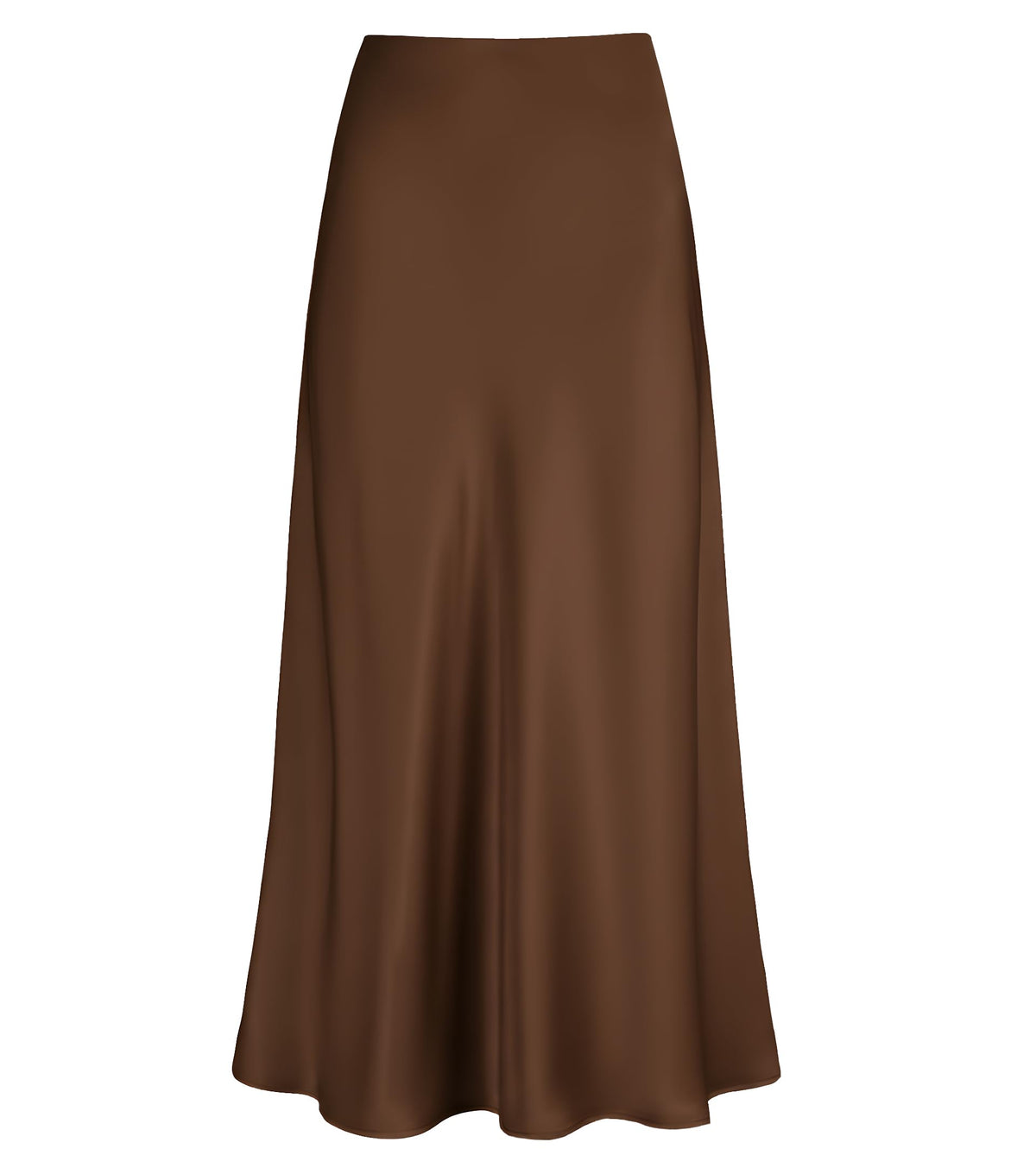 Outoshe Women's Satin High Waisted Maxi Skirts A Line Silk Long Skirt
