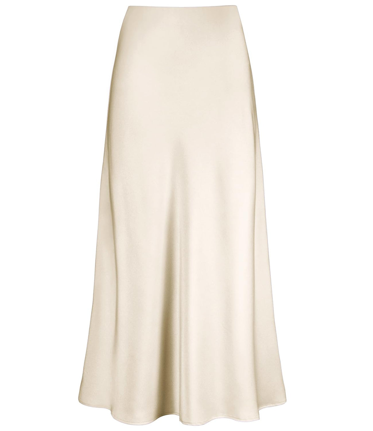 Outoshe Women's Satin High Waisted Maxi Skirts A Line Silk Long Skirt