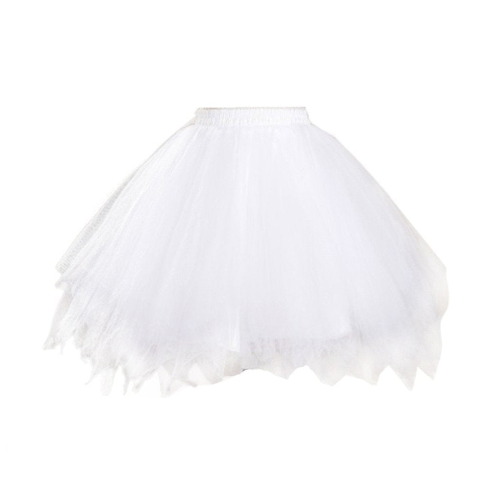 Honeystore Women's Short Vintage Ballet Bubble Puffy Tutu Petticoat Skirt