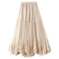 Flygo Womens Maxi Tulle Skirt A Line Tiered Mesh Tutu Fairy Skirts