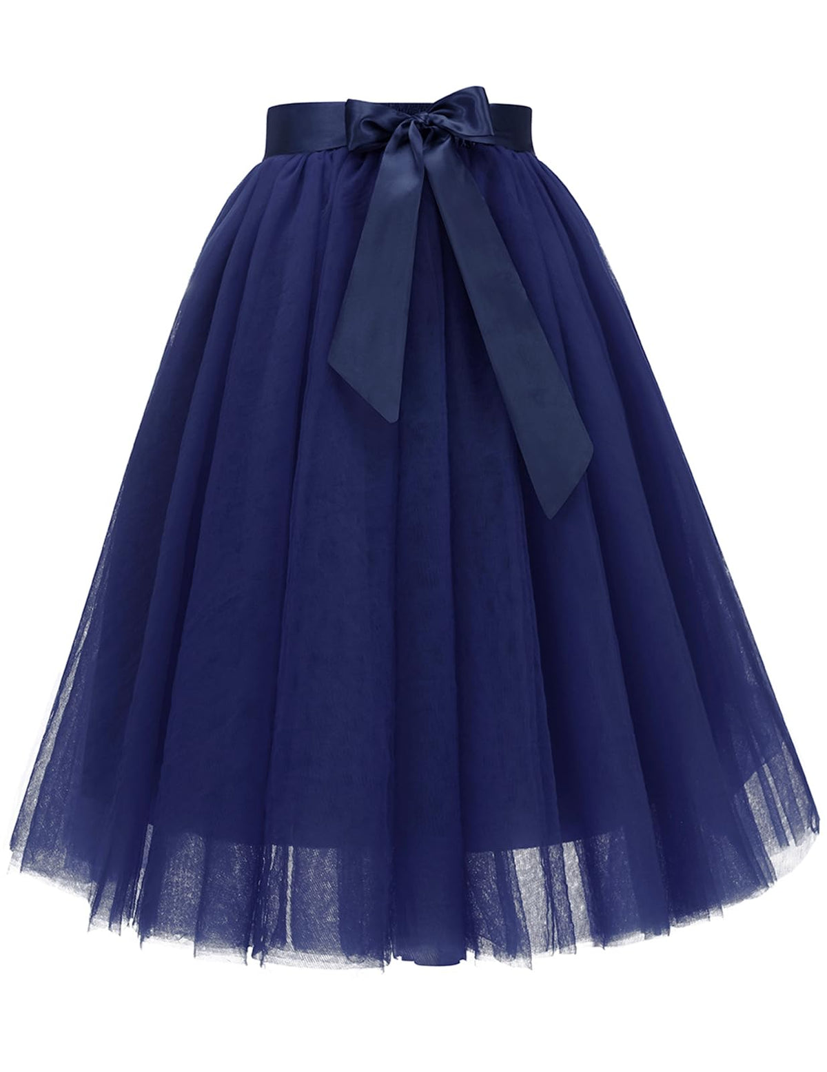 Bridesmay Women's Tulle Skirt Knee Length 6-Layered Wedding Party Homecoming Prom Dress