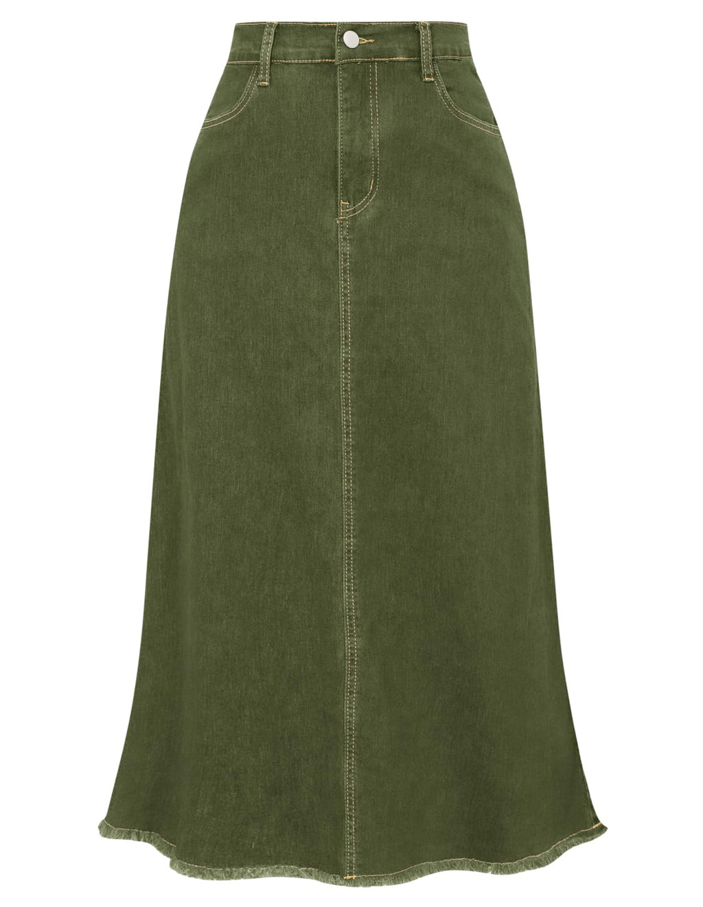 Belle Poque Long Frayed Skirt Jean Skirts for Women Denim