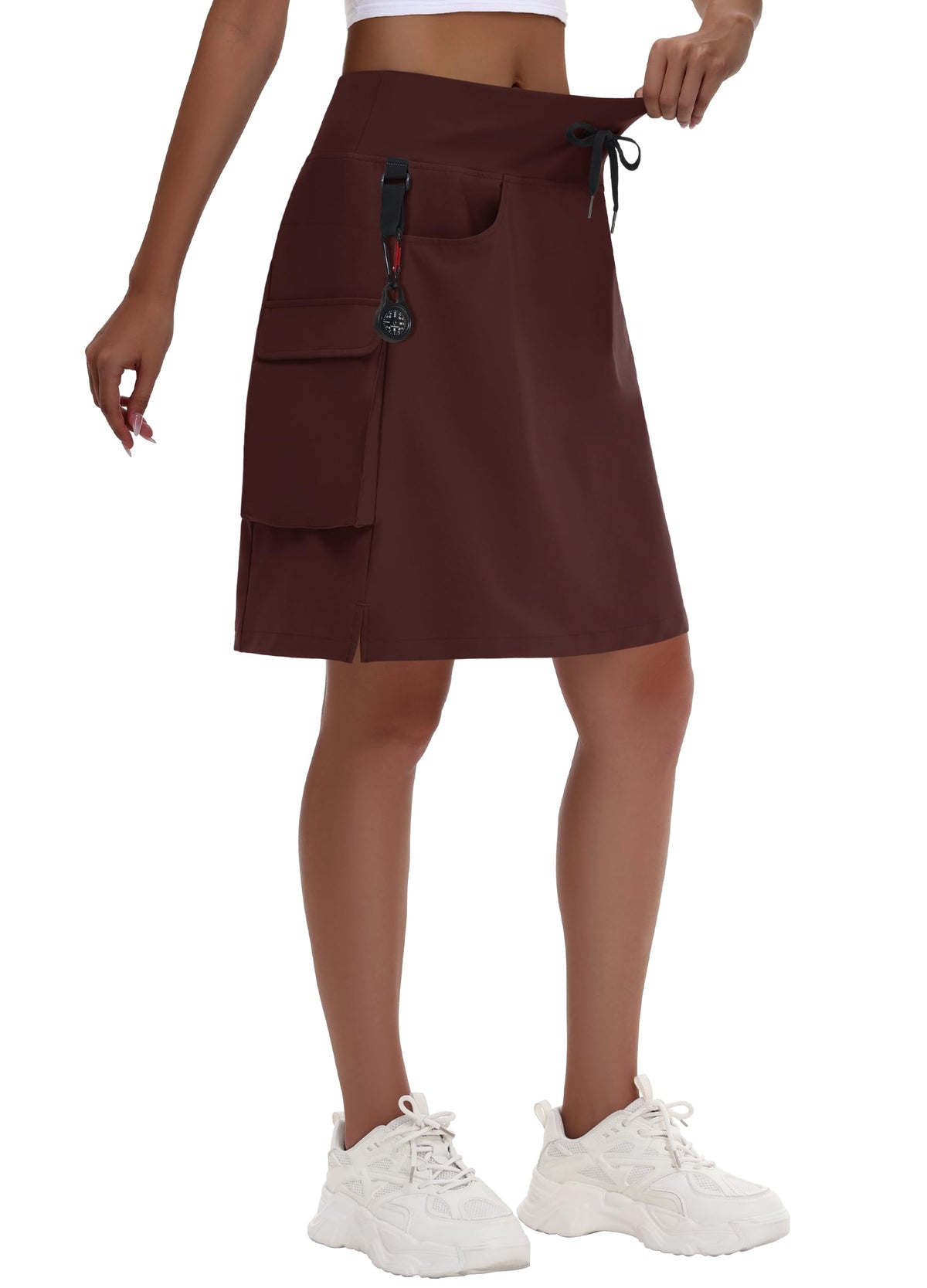 MIVEI Women's 16" 20" Hiking Cargo Skort Skirt - High Waisted Golf Dressy Casual Workout Sport Skirt with Liner Quick Dry